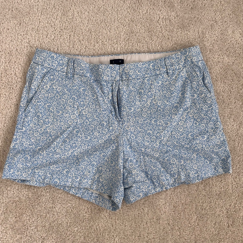 J. Crew blue and white Floral Shorts Size 14